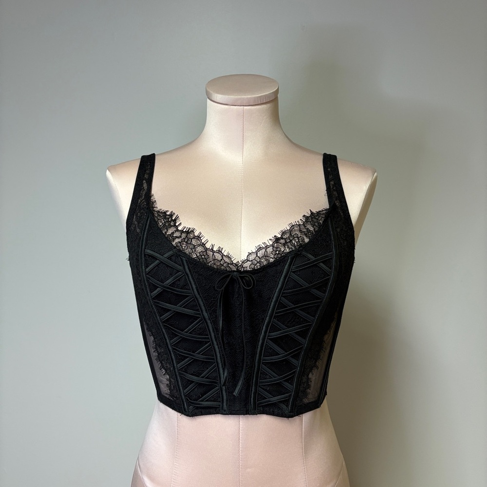 Victoria's Secret Dream Angels Black Lace Corset Top (S-DD)
